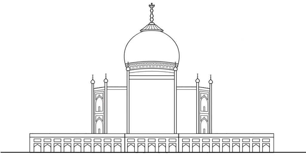 How-to-draw-taj-mahal-step-6