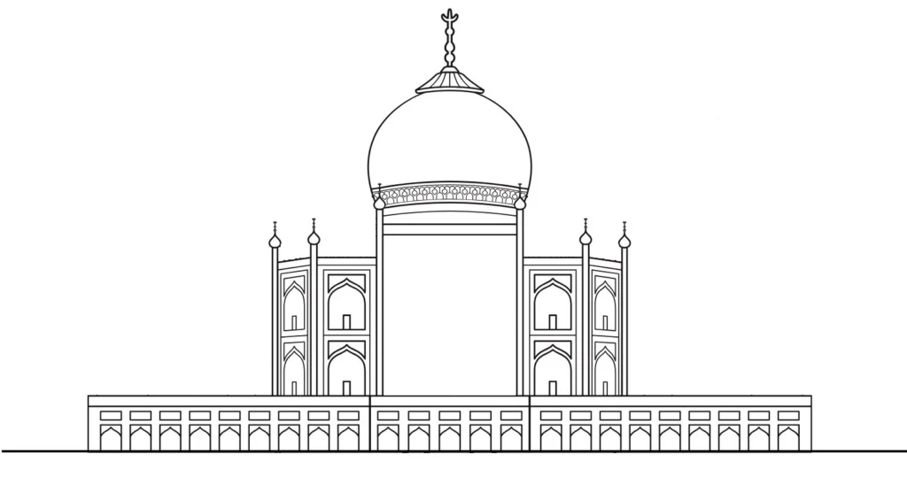 How-to-draw-taj-mahal-step-7