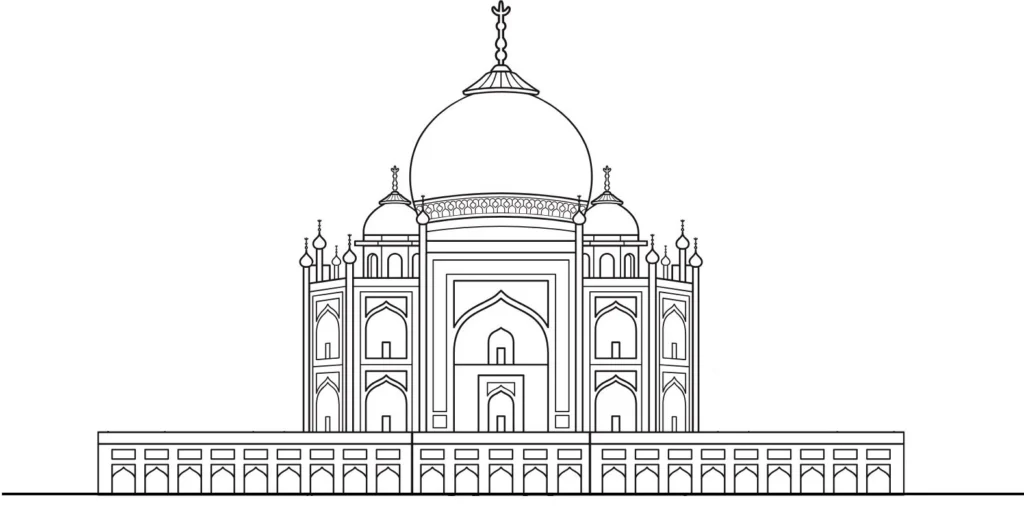 How-to-draw-taj-mahal-step-9