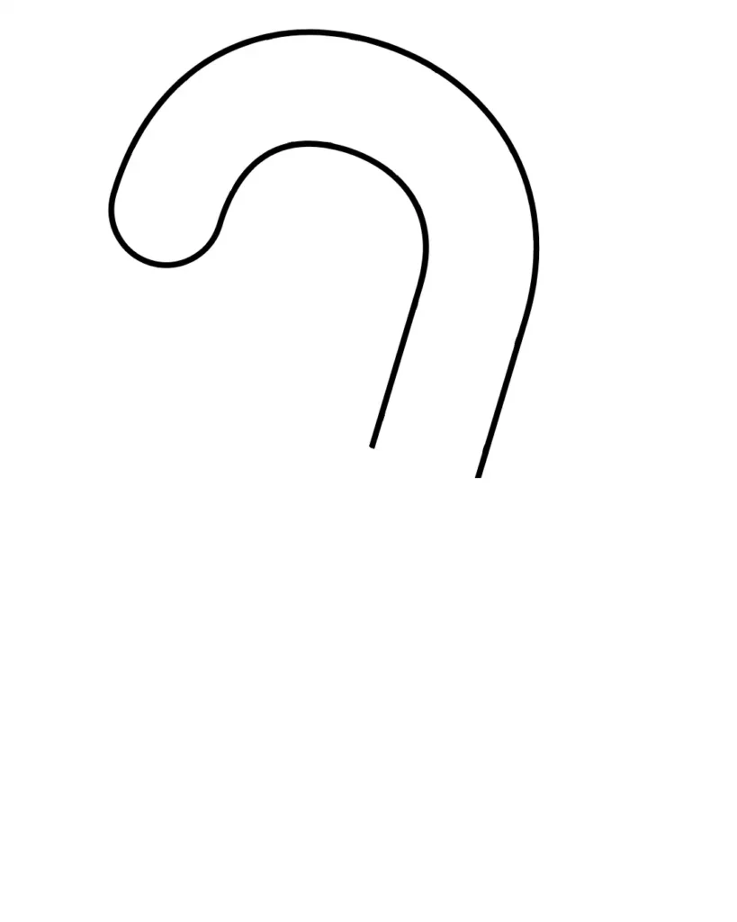 Christmas-Cane-Candy-Drawing-For-Kids-Step-1