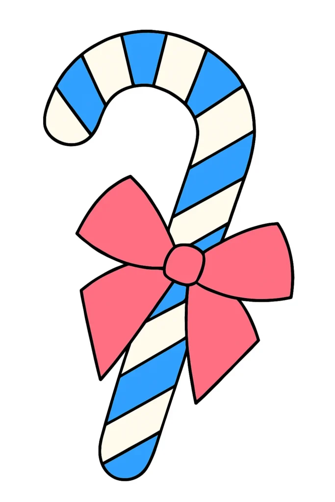 Christmas-Cane-Candy-Drawing-For-Kids-Color
